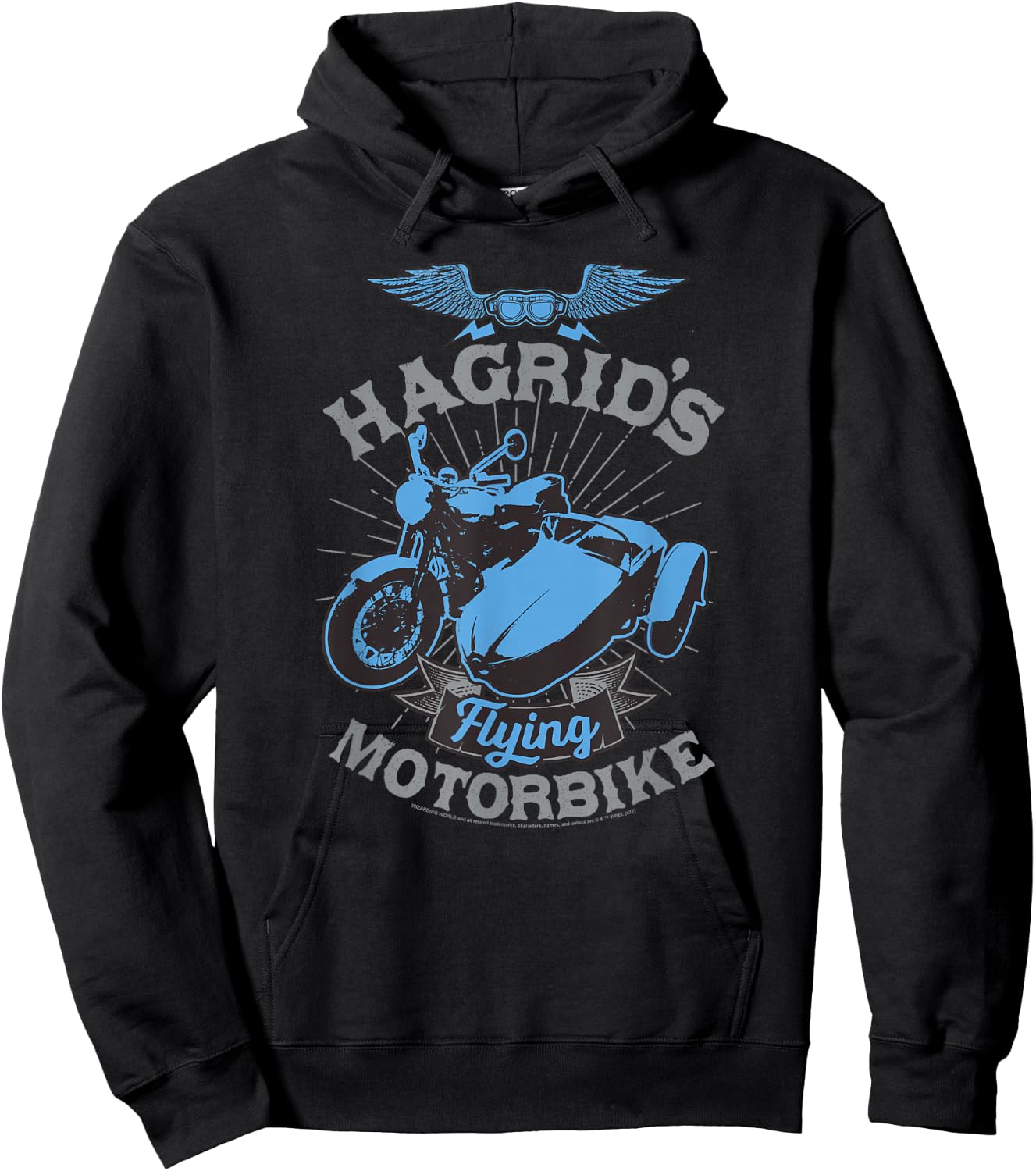 Popfunk Harry Potter Hagrid's Flying Motorbike -Adults Black Small Short Sleeve Hoodie - Hoodie | Black