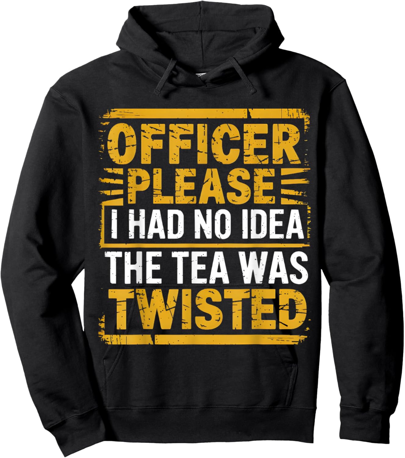 Retro Officer Please I Had No Idea The Tea Was Twisted Funny Hoodie - Hoodie | Black