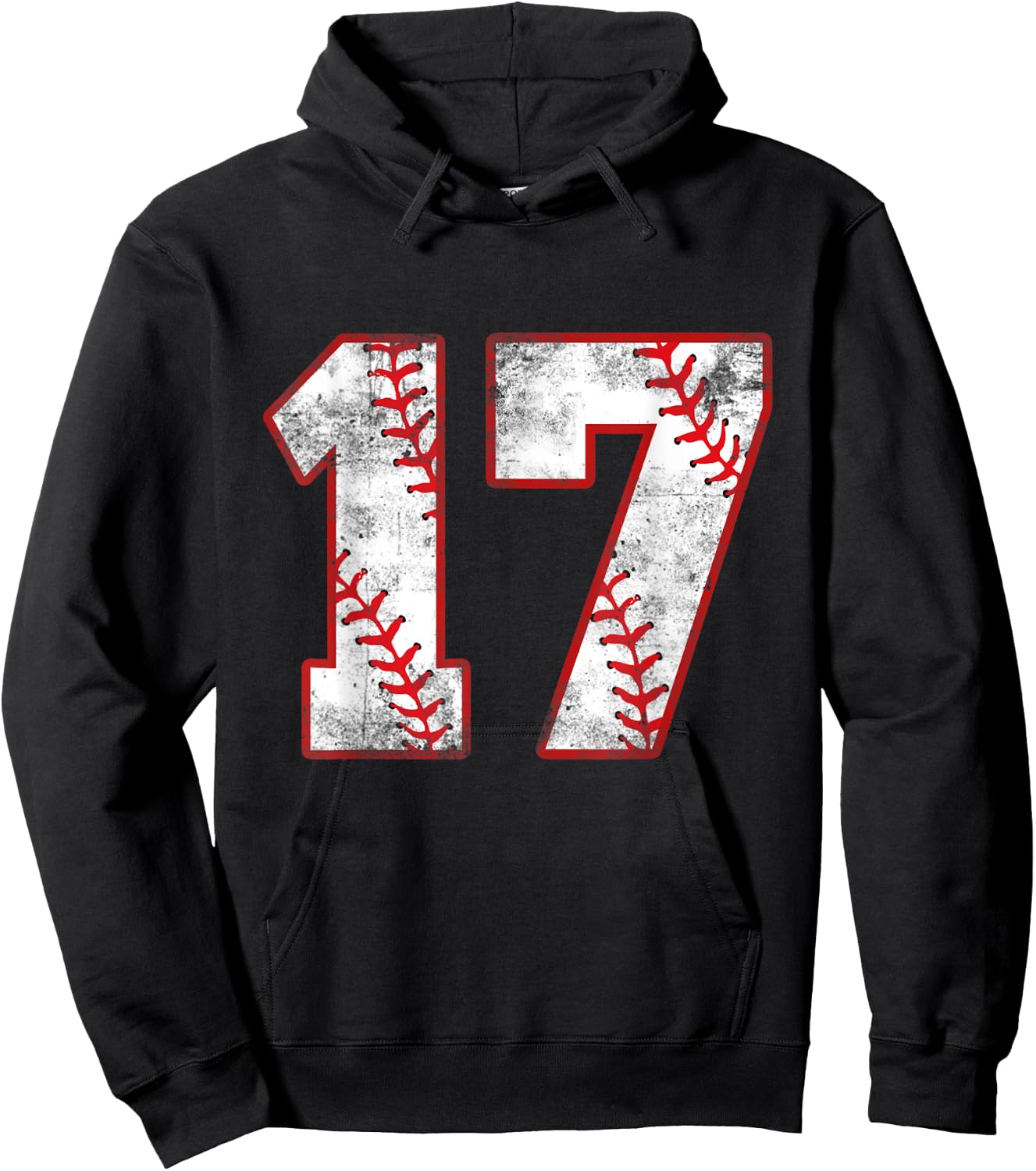 17 Year Old Baseball Player Sports 17 Jersey 17th Birthday Hoodie - Hoodie | Black