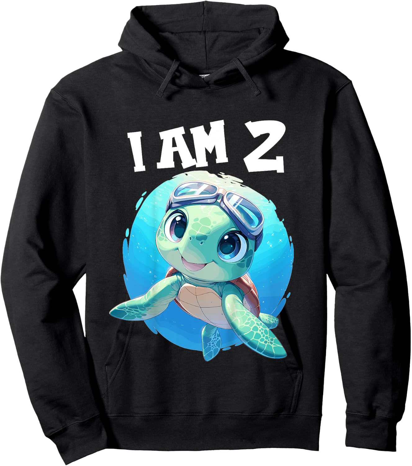 2 Years old 2 birthday Sea Turtles Boy Girl Sea Turtle Hoodie - Hoodie | Black