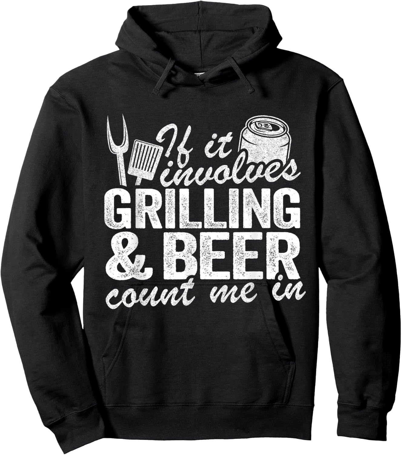 Grilling & Beer Count Me In Grillmaster Funny Pig Pork Rub Hoodie - Hoodie | Black