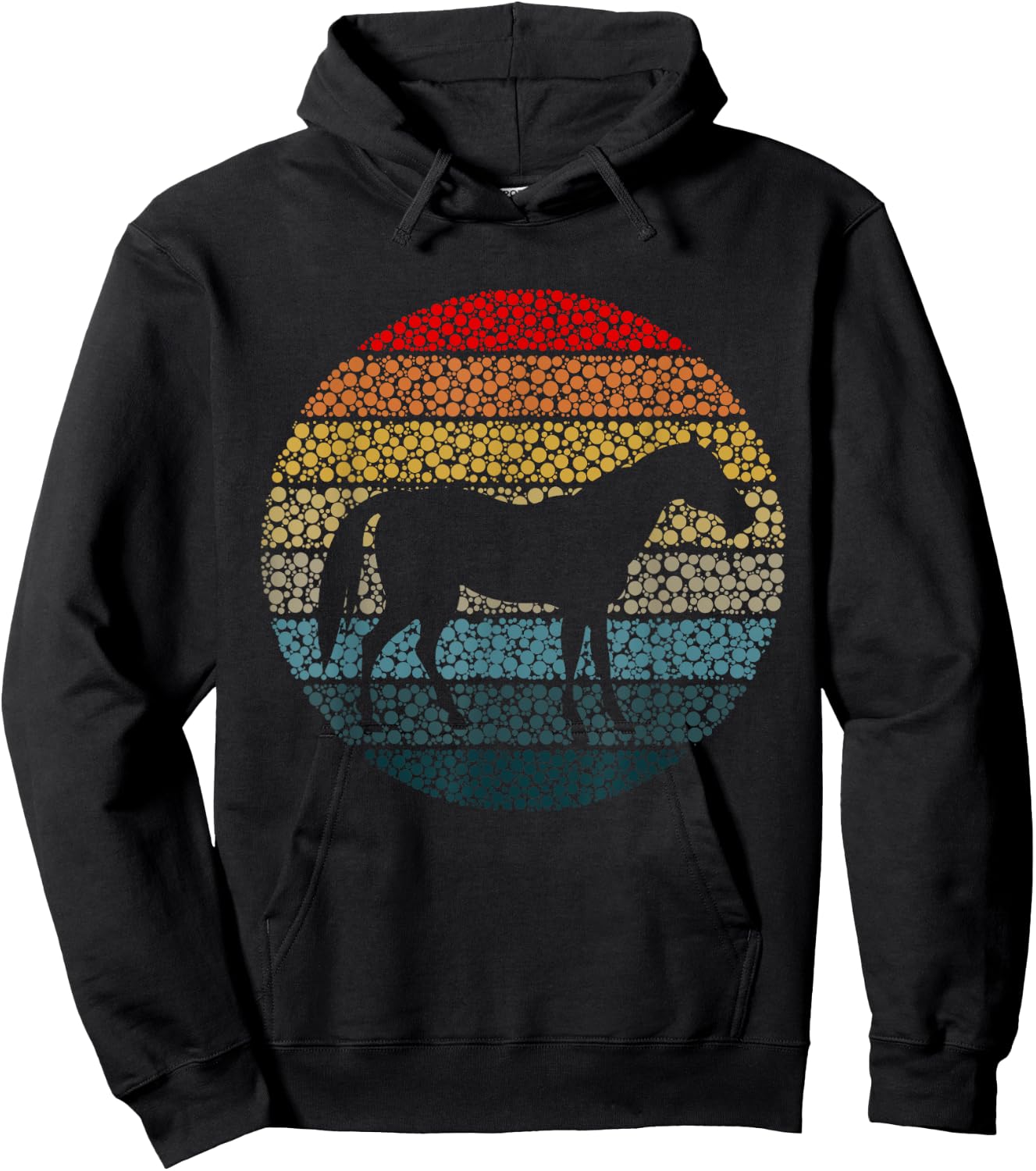 Funny Polka Dot Horse Lover Farm Barn Wild Animal Women Hoodie - Hoodie | Black