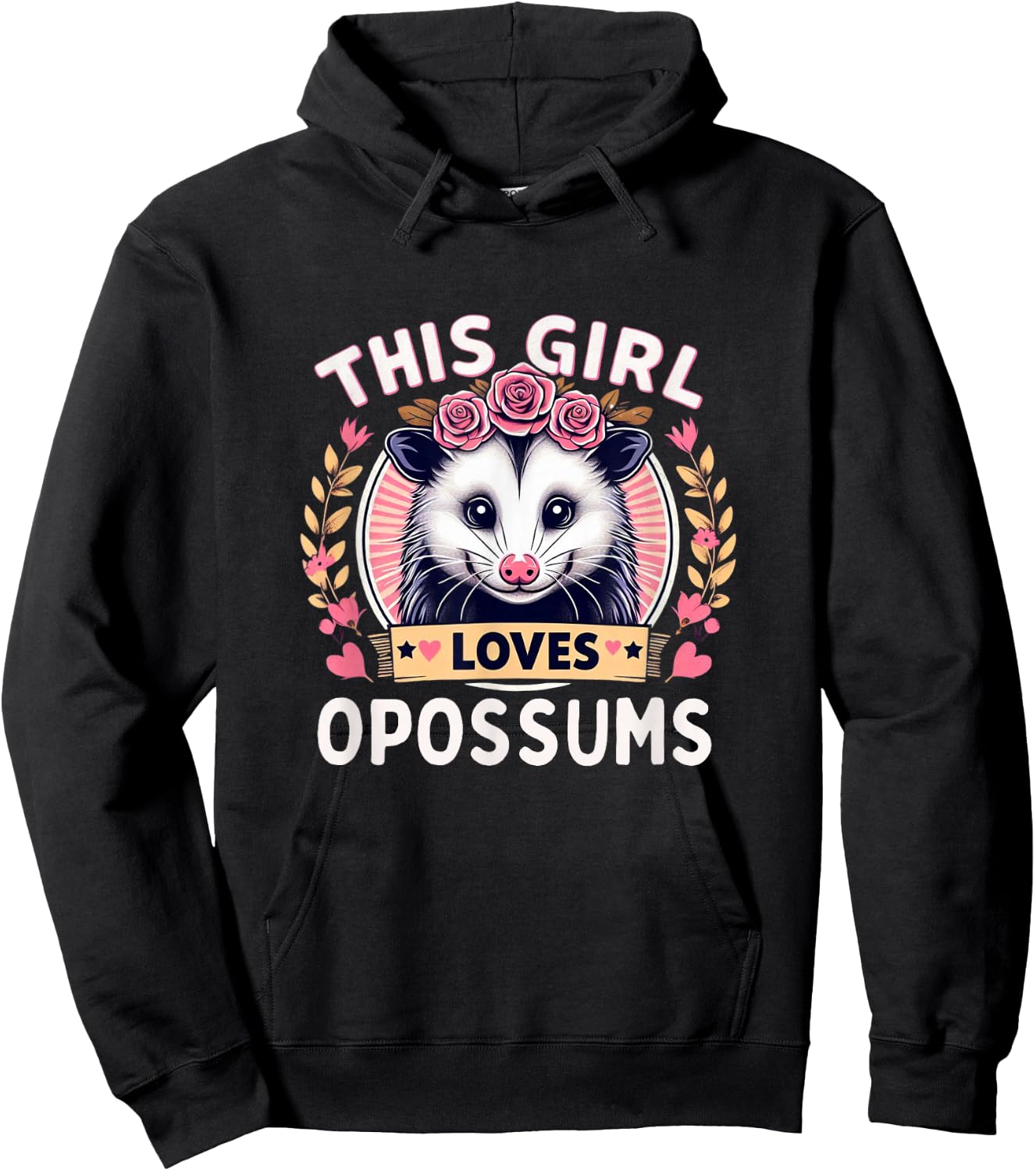 Opossum Shirt Girls Opossum Lover Opossums Hoodie - Hoodie | Black