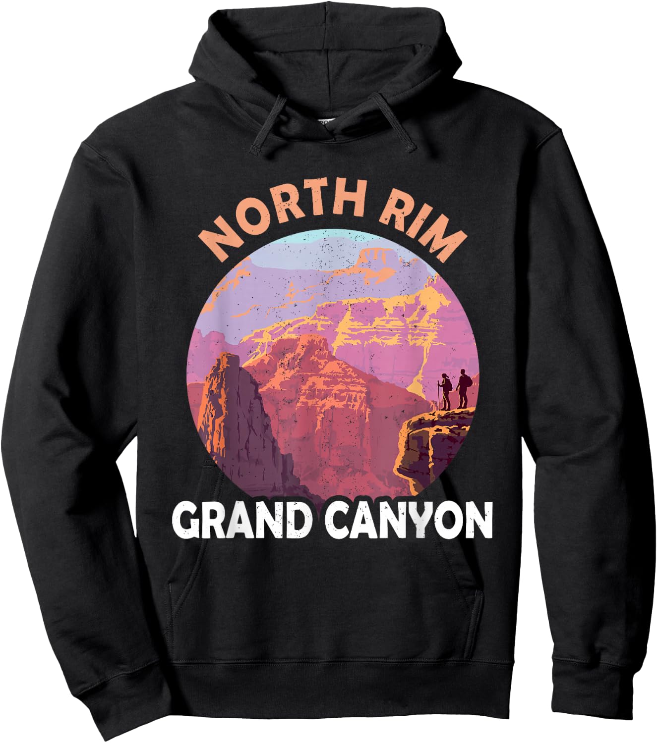 North Rim Grand Canyon I Hiked The Grand Canyon Outdoor Hoodie - Hoodie | Black