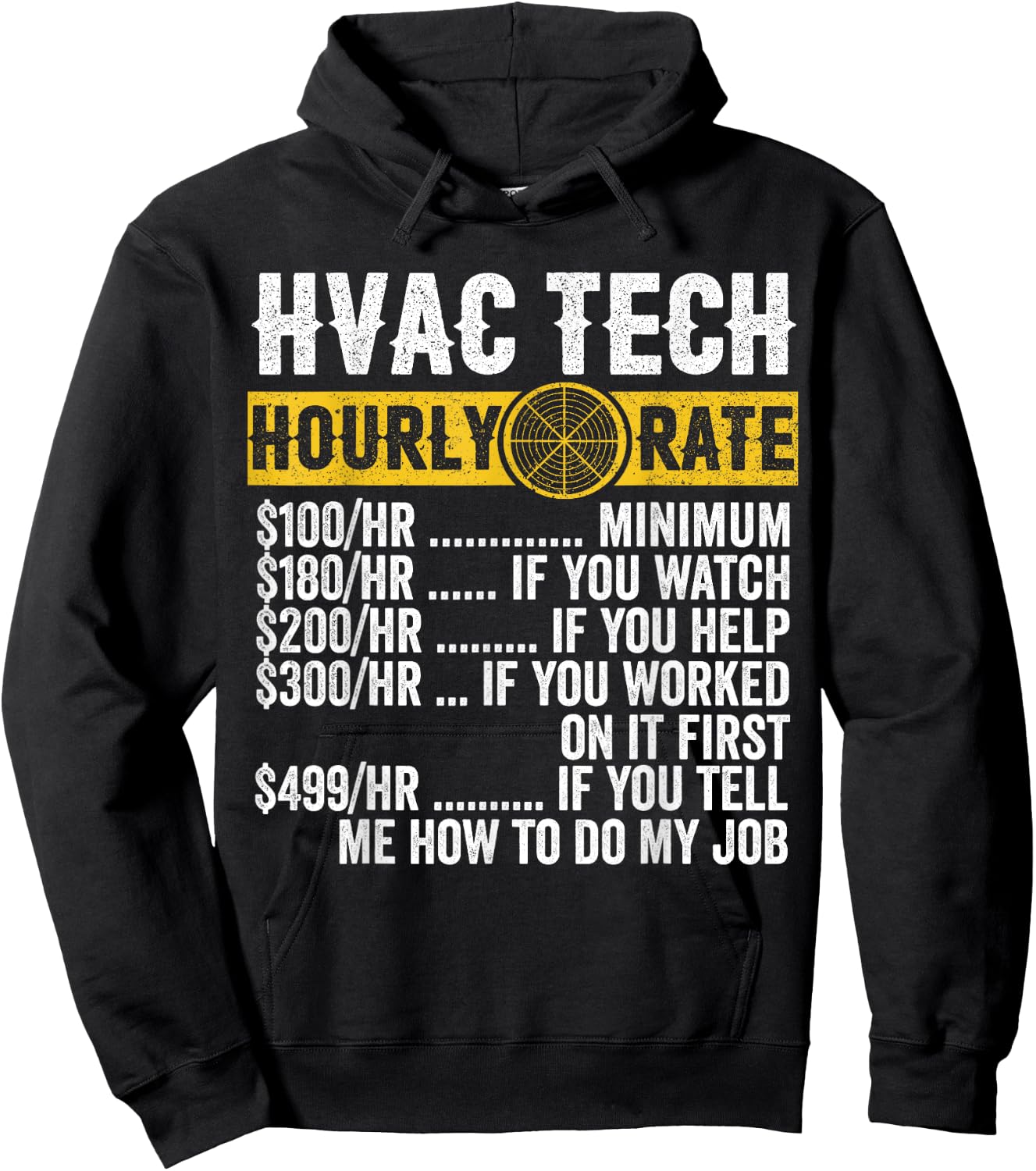 Funny Classic Car Hourly Set for HVAC Technicians Hoodie - Hoodie | Black