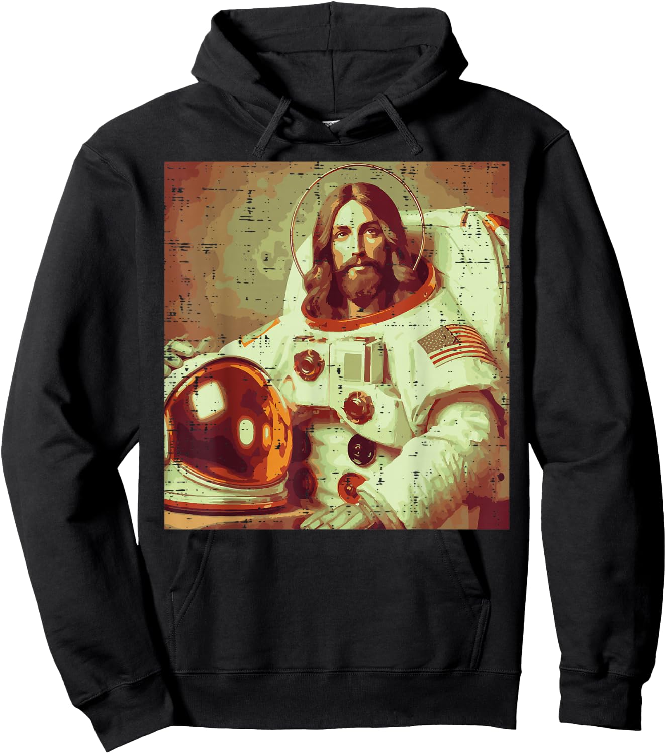 Astronaut Jesus God Space Religious Christian Men Women Kids Hoodie - Hoodie | Black