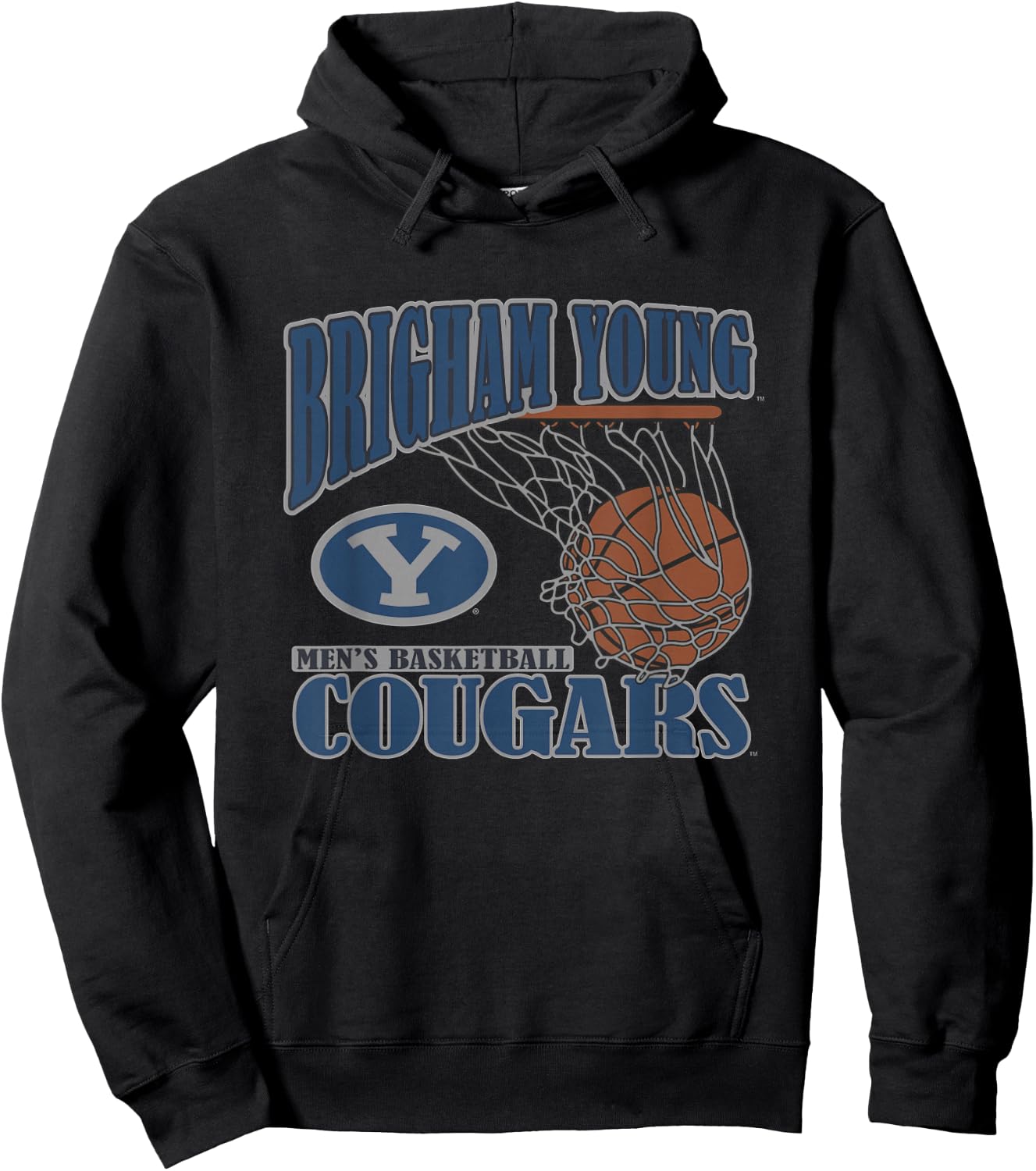 BYU Cougars Basketball Vintage Lift Navy Officially Licensed Hoodie - Hoodie | Black