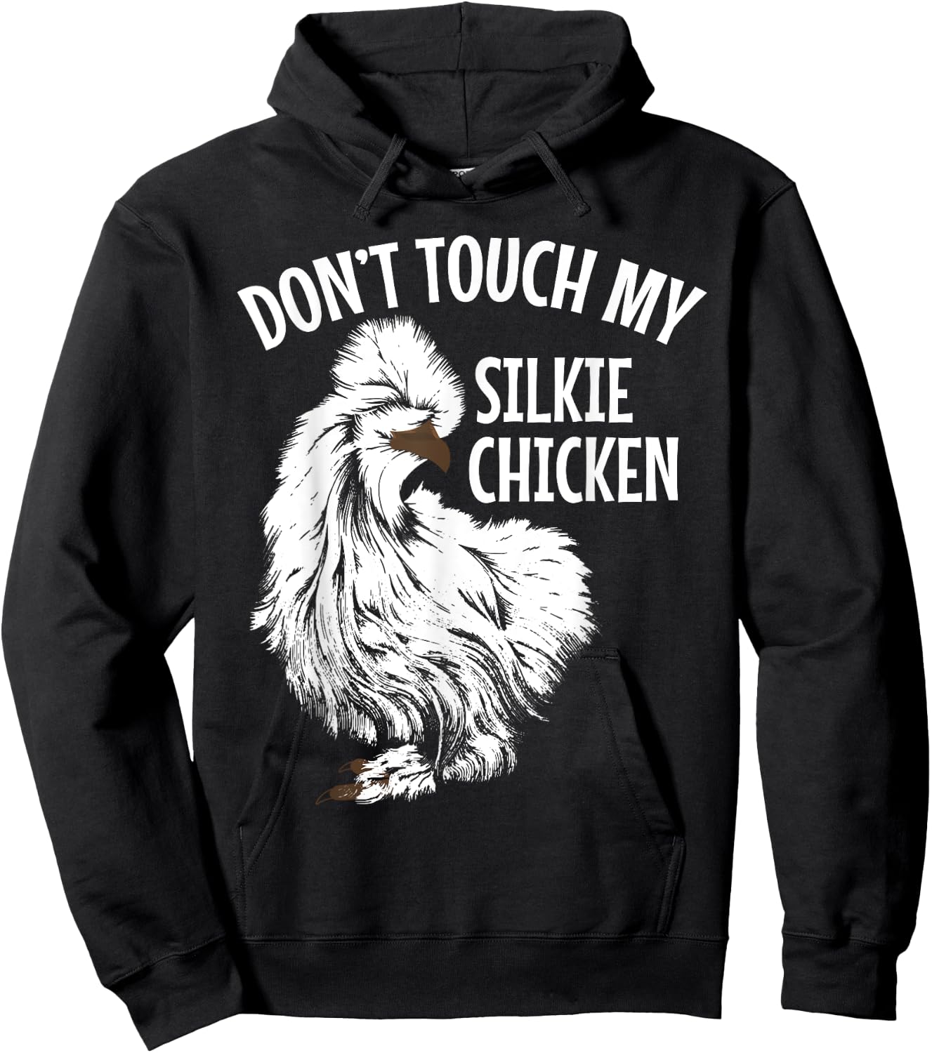 Silkie Chicken Owner White Fluffy Silke Chicken Silkie Mama Hoodie - Hoodie | Black