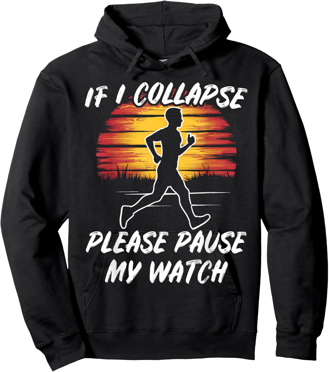 Fun Running If I collpase Retro Jogging Gift: & Hoodie - Hoodie | Black
