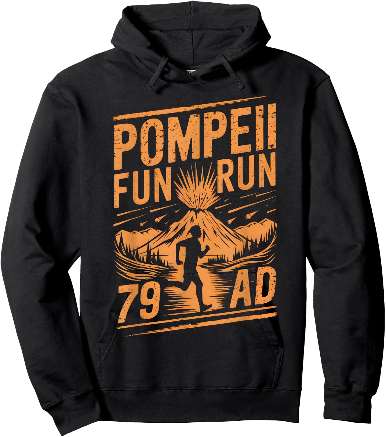 Adults Pompeii Fun Run Volcanologist Volcanology Hoodie - Hoodie | Black
