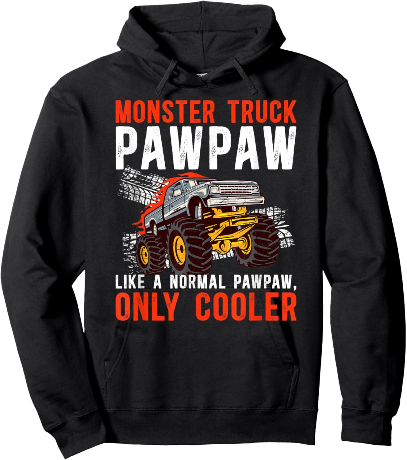 Monster Truck Pawpaw Cool Monster Truck Pawpaw Grandpa Hoodie - Hoodie | Black