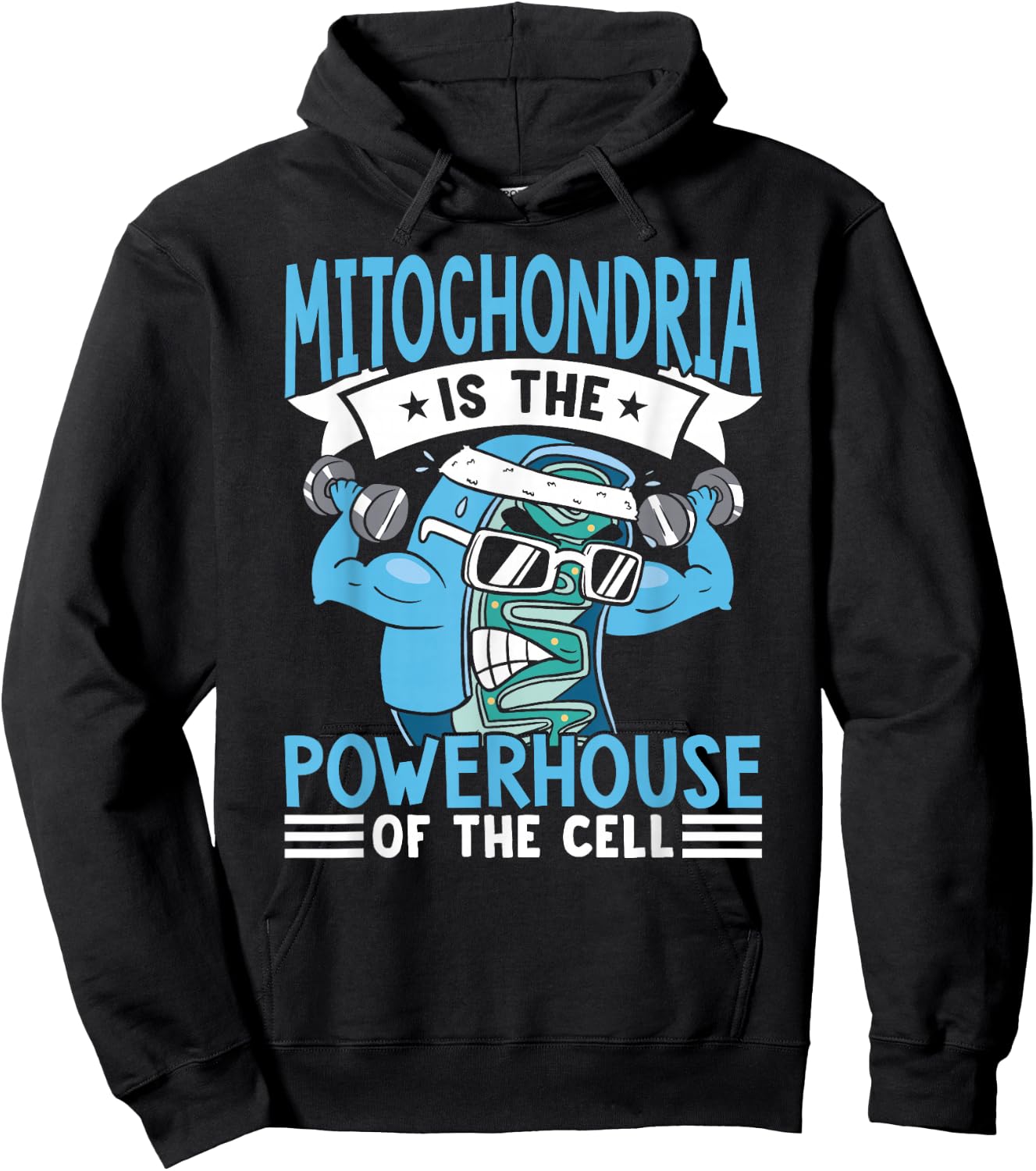 Mitochondria is the Powerhouse of the Cell , Small, Black Hoodie - Hoodie | Black