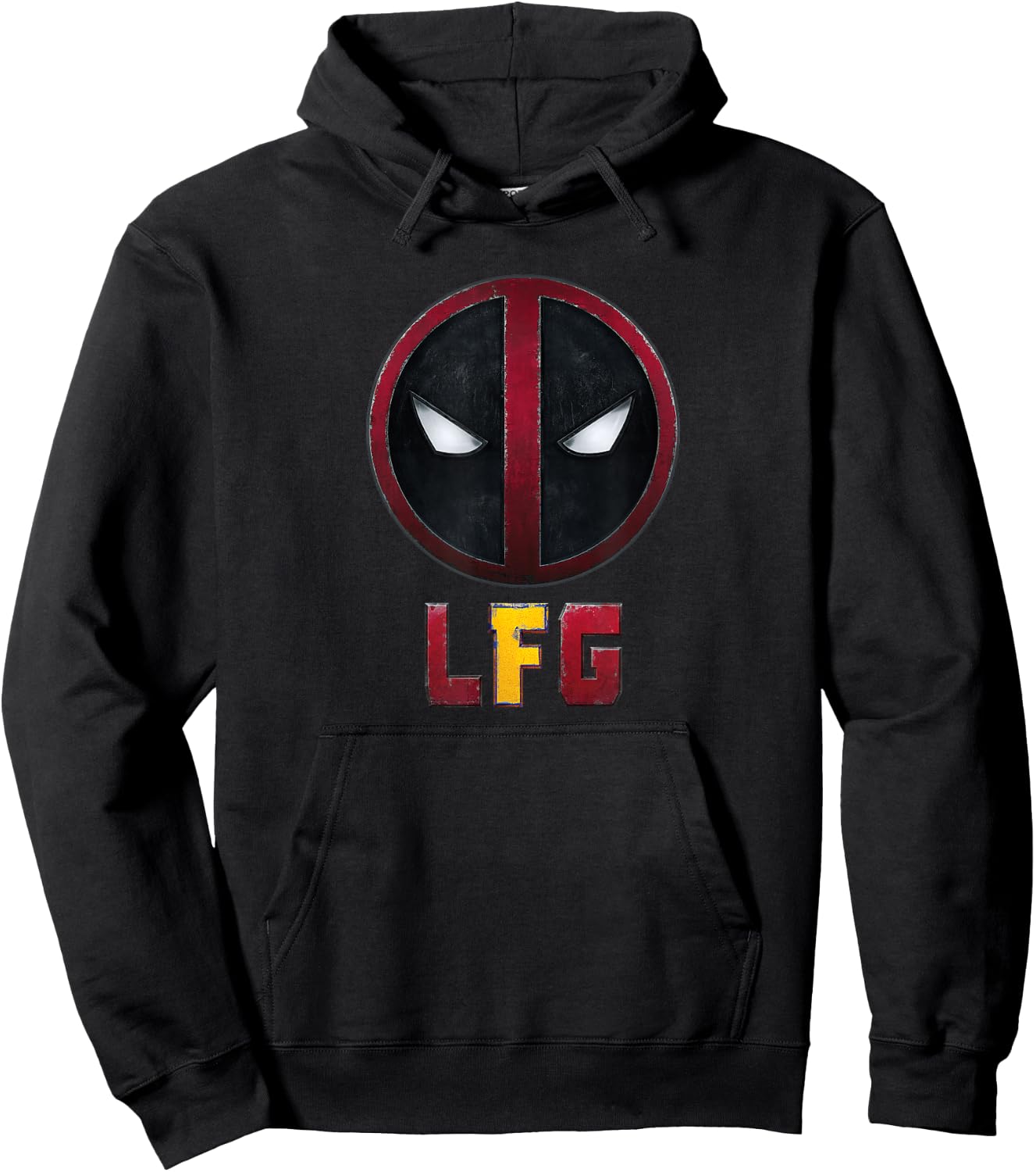 Marvel Deadpool & Wolverine LFG Belt Buckle Face Logo Hoodie - Hoodie | Black