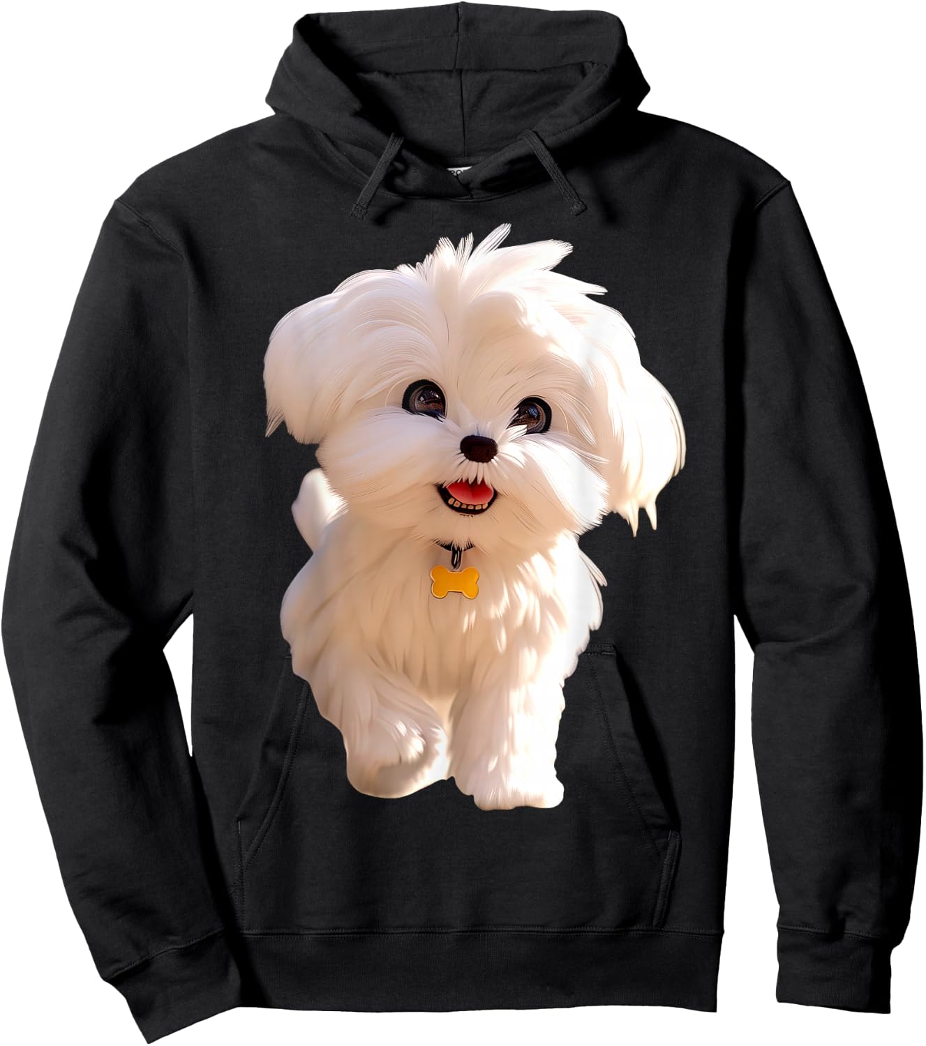 Maltese Dog Art Design I Love Cute Maltese Dogs Hoodie - Hoodie | Black