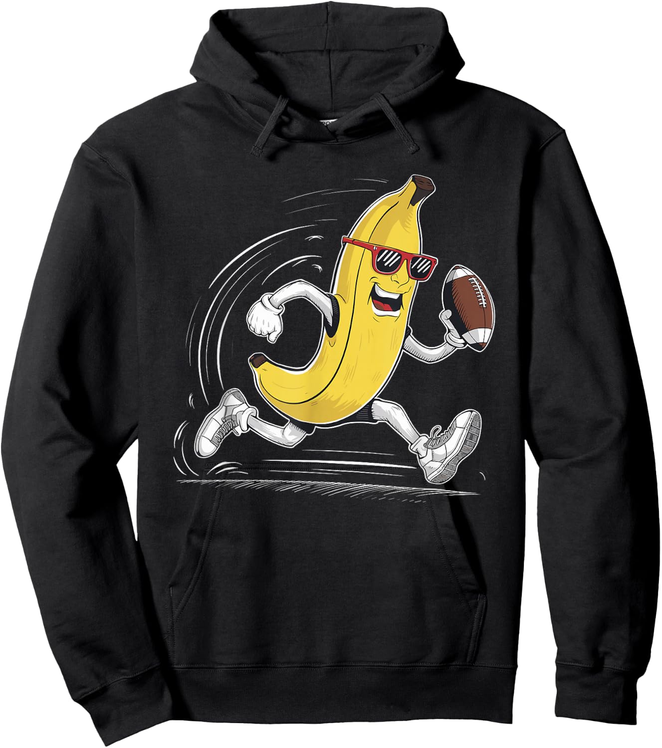 Bananas Player Fruit Sport Cute Banana American Football Hoodie - Hoodie | Black
