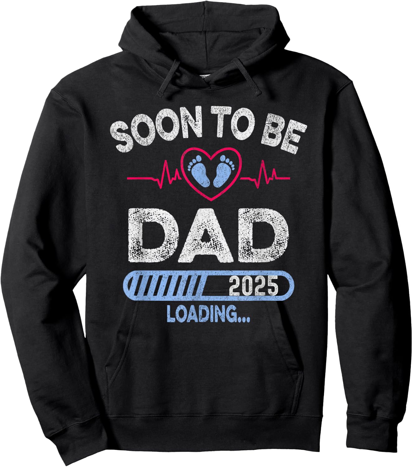 Soon to Be Dad 2025 Loading Boy for Pregnancy Announcement Hoodie - Hoodie | Black