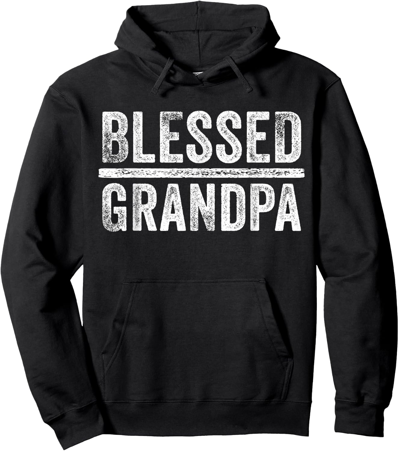 Blessed Grandpa Dad Granddad Father's Day Funny Vintage Hoodie - Hoodie | Black