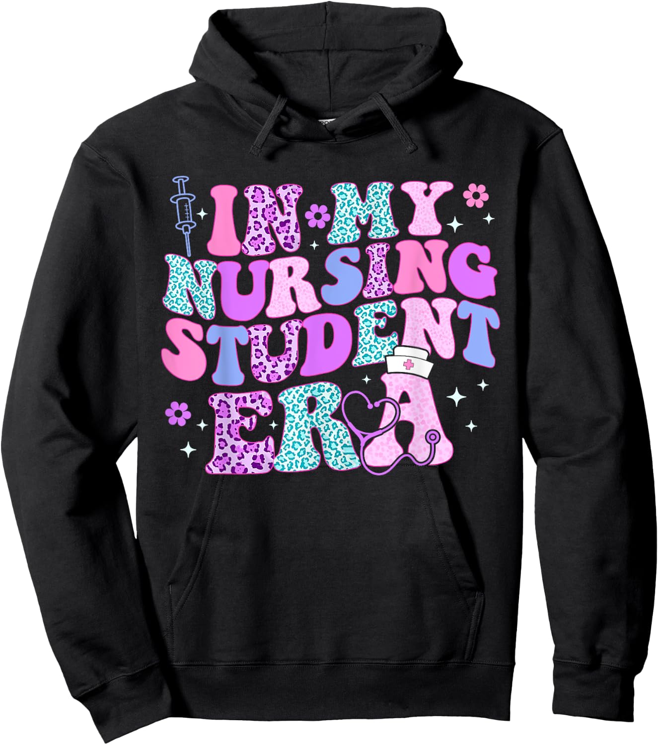 Groovy In My Nursing Student Era Nursing Future Nurse Hoodie - Hoodie | Black