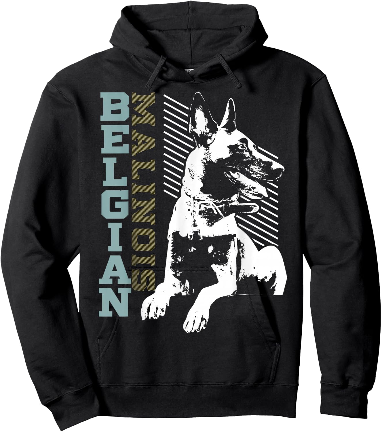 Vintage Belgian Malinois T design, Dog Lovers gift Hoodie - Hoodie | Black