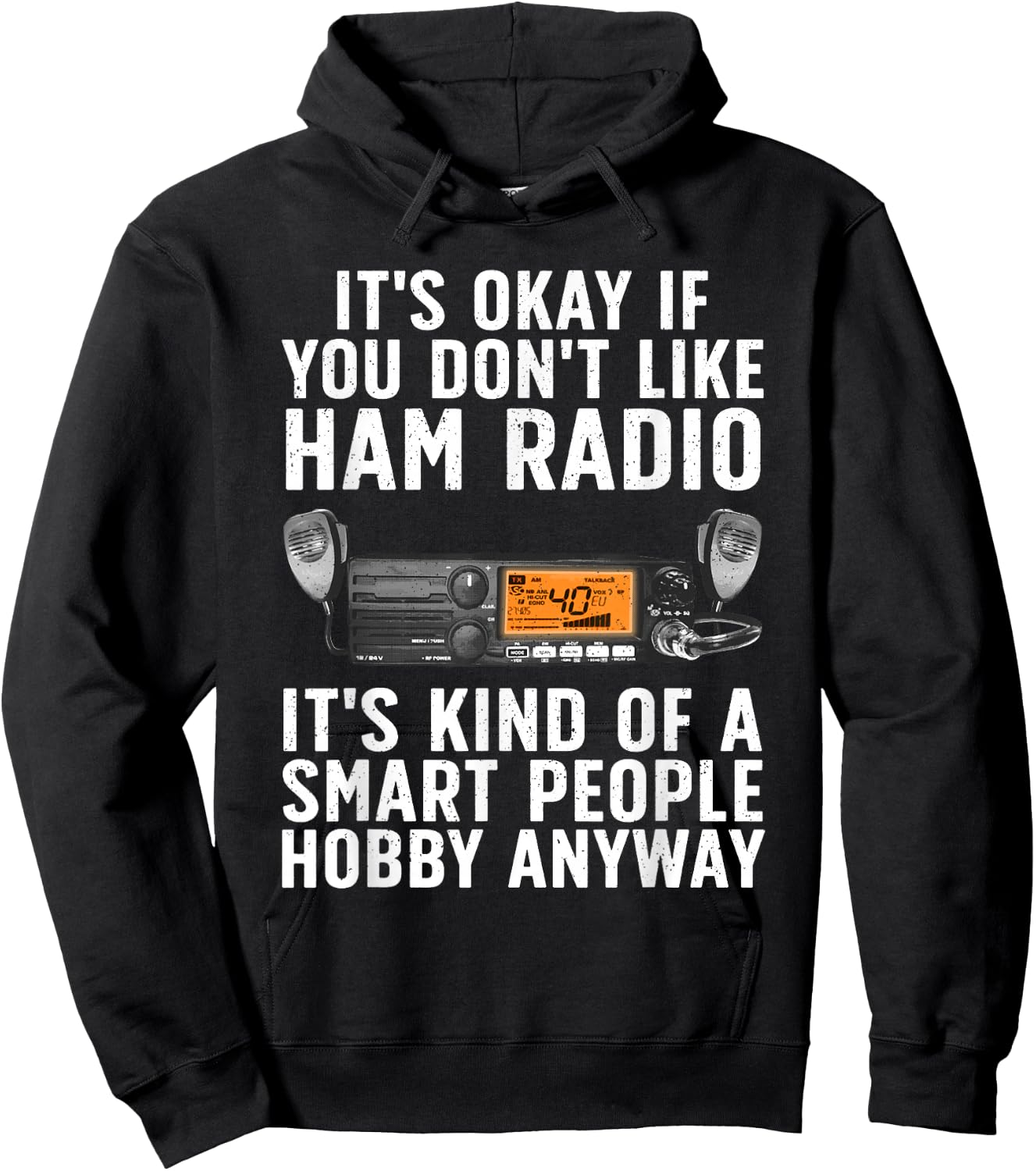 Funny Ham Radio Art Women Amateur Radio Ham Operator Hoodie - Hoodie | Black