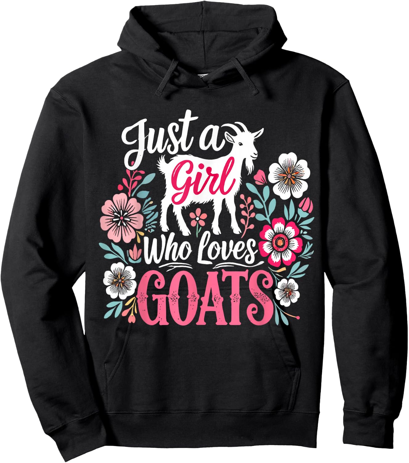 Goat Farm Just a Girl Who Loves Goats Hoodie - Hoodie | Black