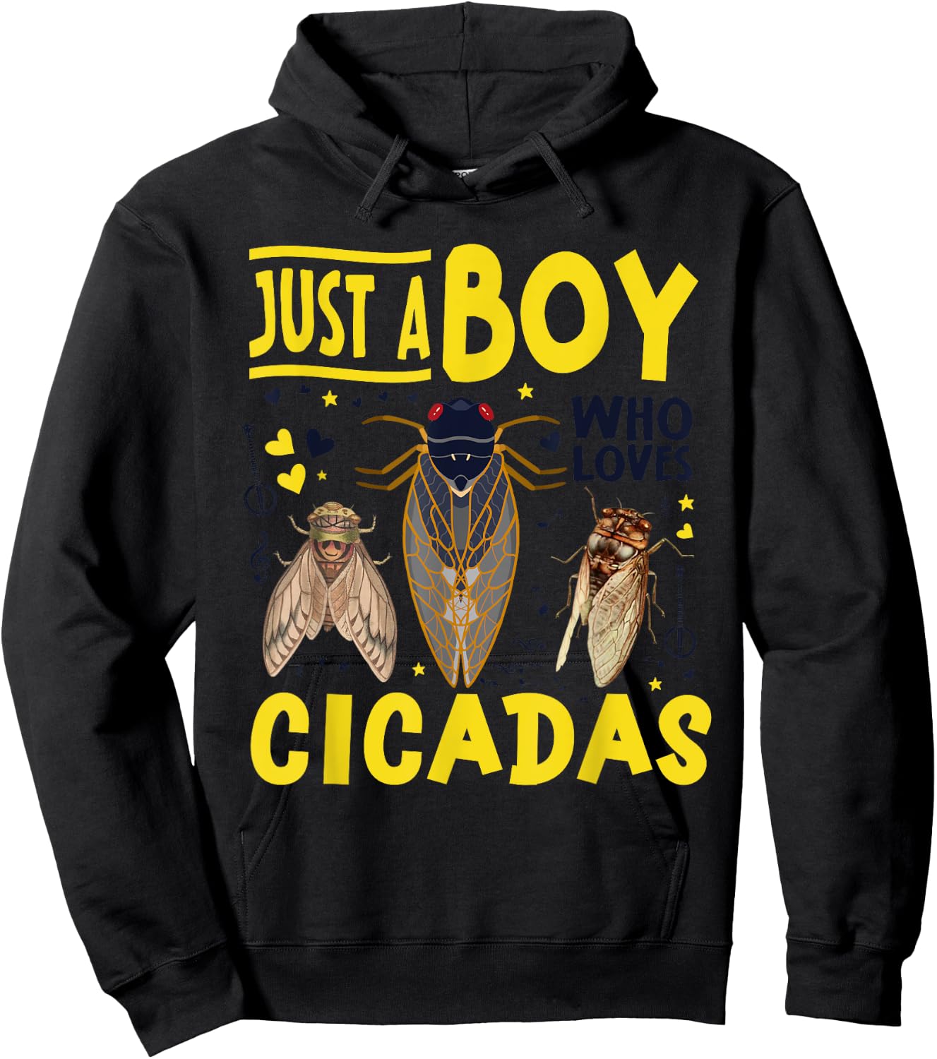 Just a Boy Who Loves Cicada Hoodie - Hoodie | Black