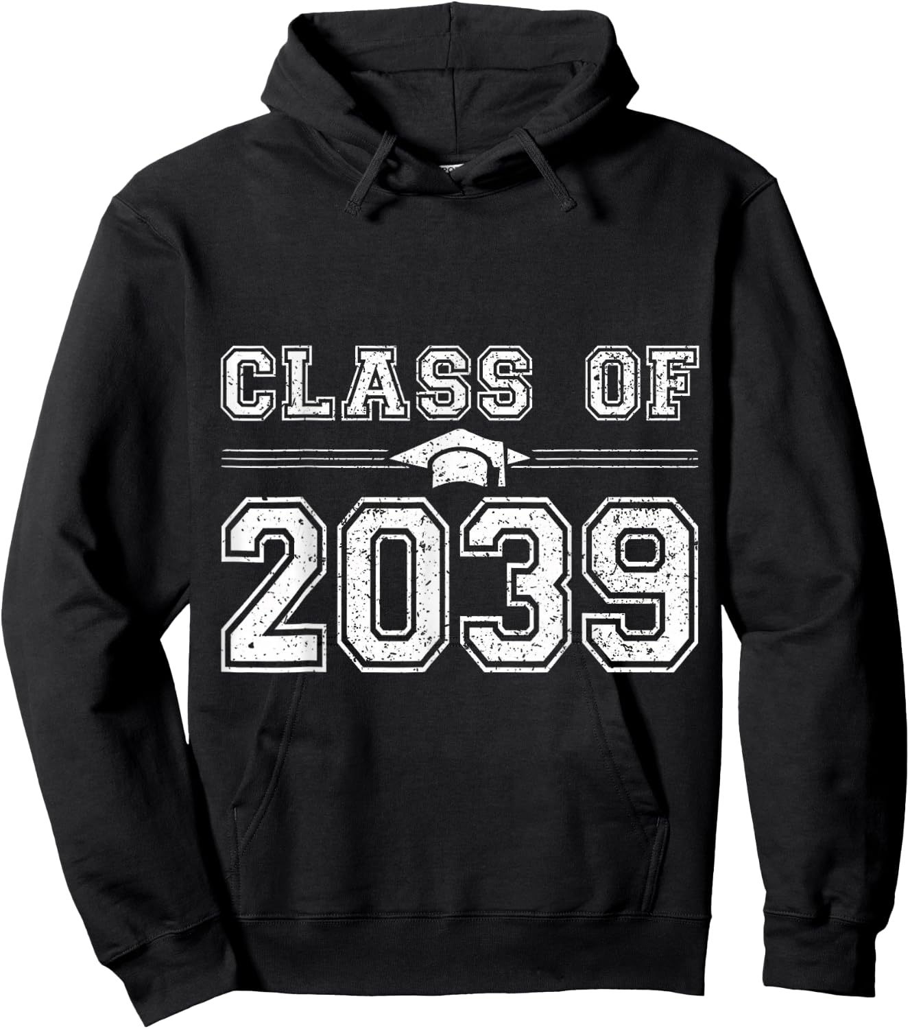 Class of 2039 Grow With Me Graduate 2039 First Day of School Hoodie - Hoodie | Black