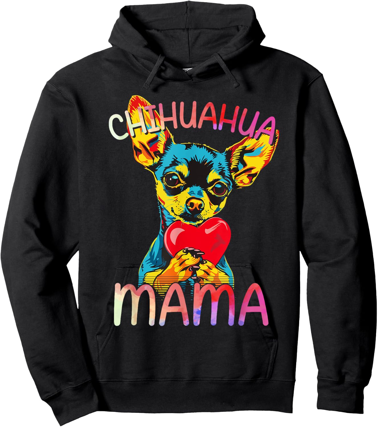 Chihuahua Lovers Mama Design Chihuahua Mom Hoodie - Hoodie | Black