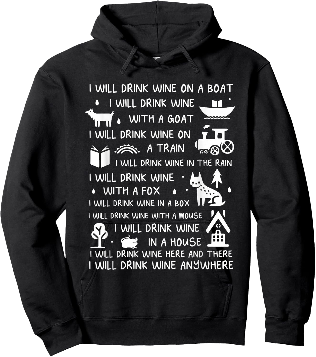 I Will Drink Wine On A Boat Funny Wine Lover Wine Drinker Hoodie - Hoodie | Black