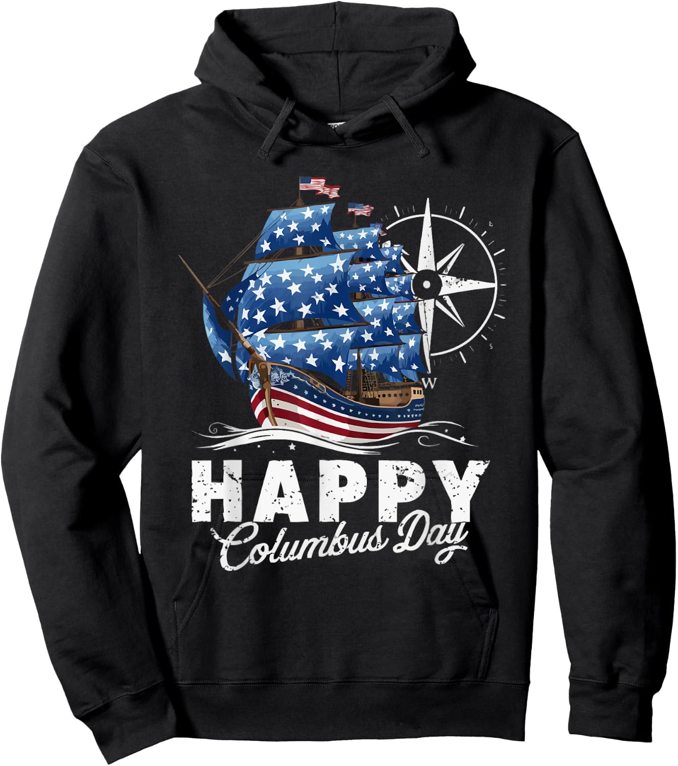 Columbus Day Christopher Columbus Italian American Hoodie - Hoodie | Black
