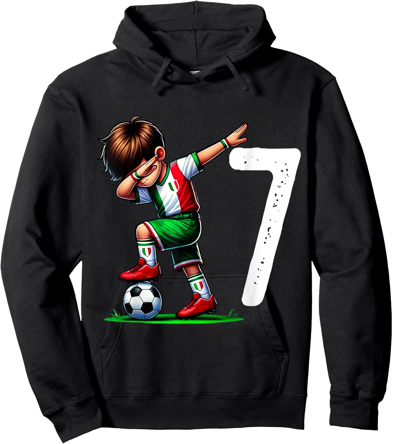 Children's Football Jersey 7 Years Birthday Gift 7 Years Hoodie - Hoodie | Black