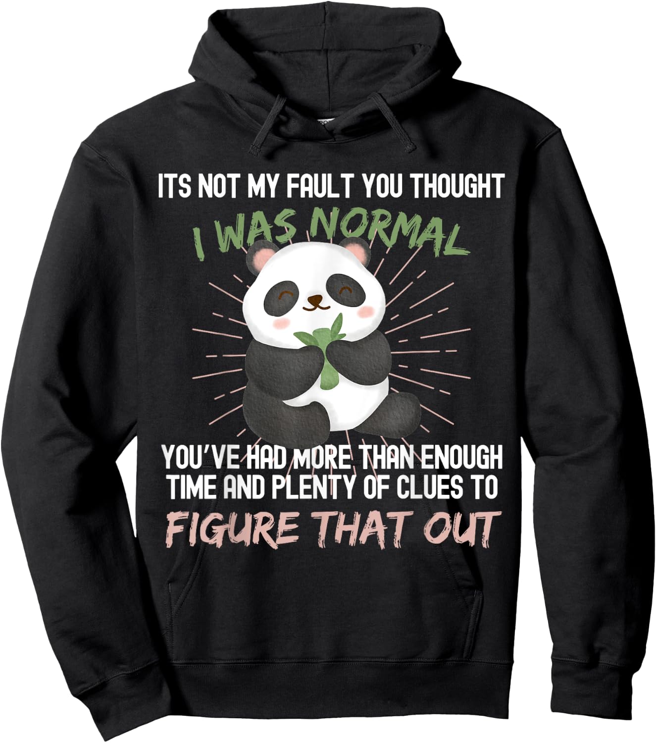 It's not my fault you thought i was normal funny Panda Hoodie - Hoodie | Black