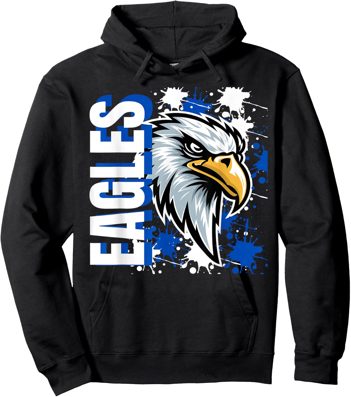 Blue Eagles School Spirit Eagles Mascot Sports Eagles Mom Hoodie - Hoodie | Black