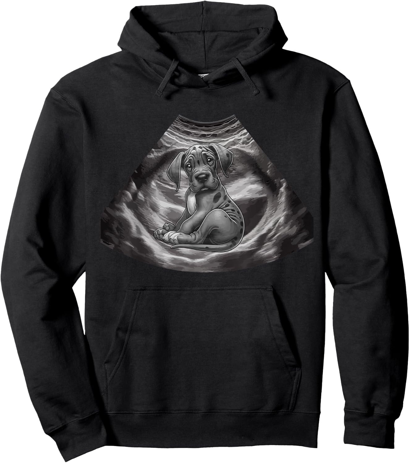 Ultrasound Scan Costume Great Dane Inside Funny Owner Lover Hoodie - Hoodie | Black