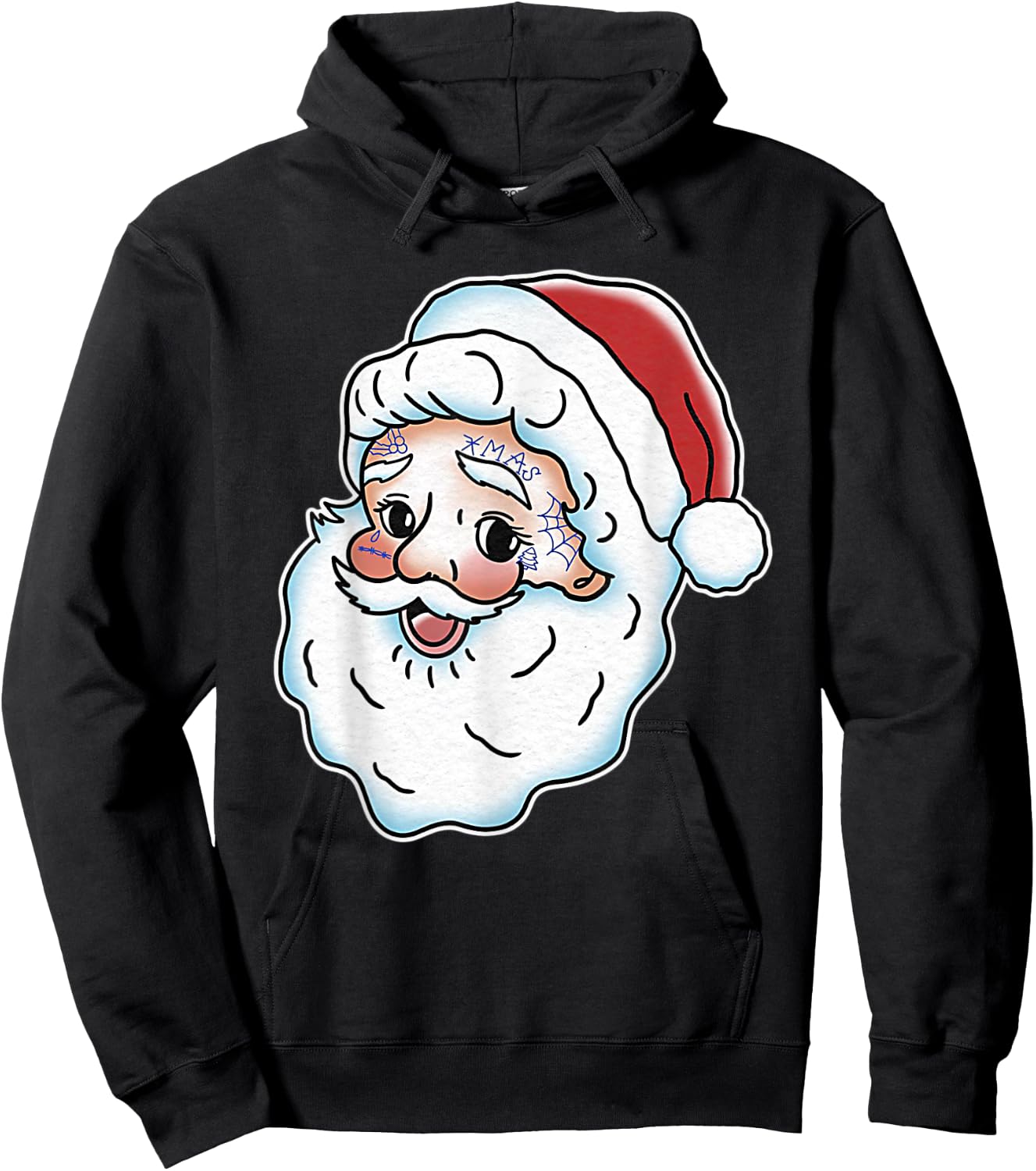 Santa Claus Tattoo Hoodie - Hoodie | Black