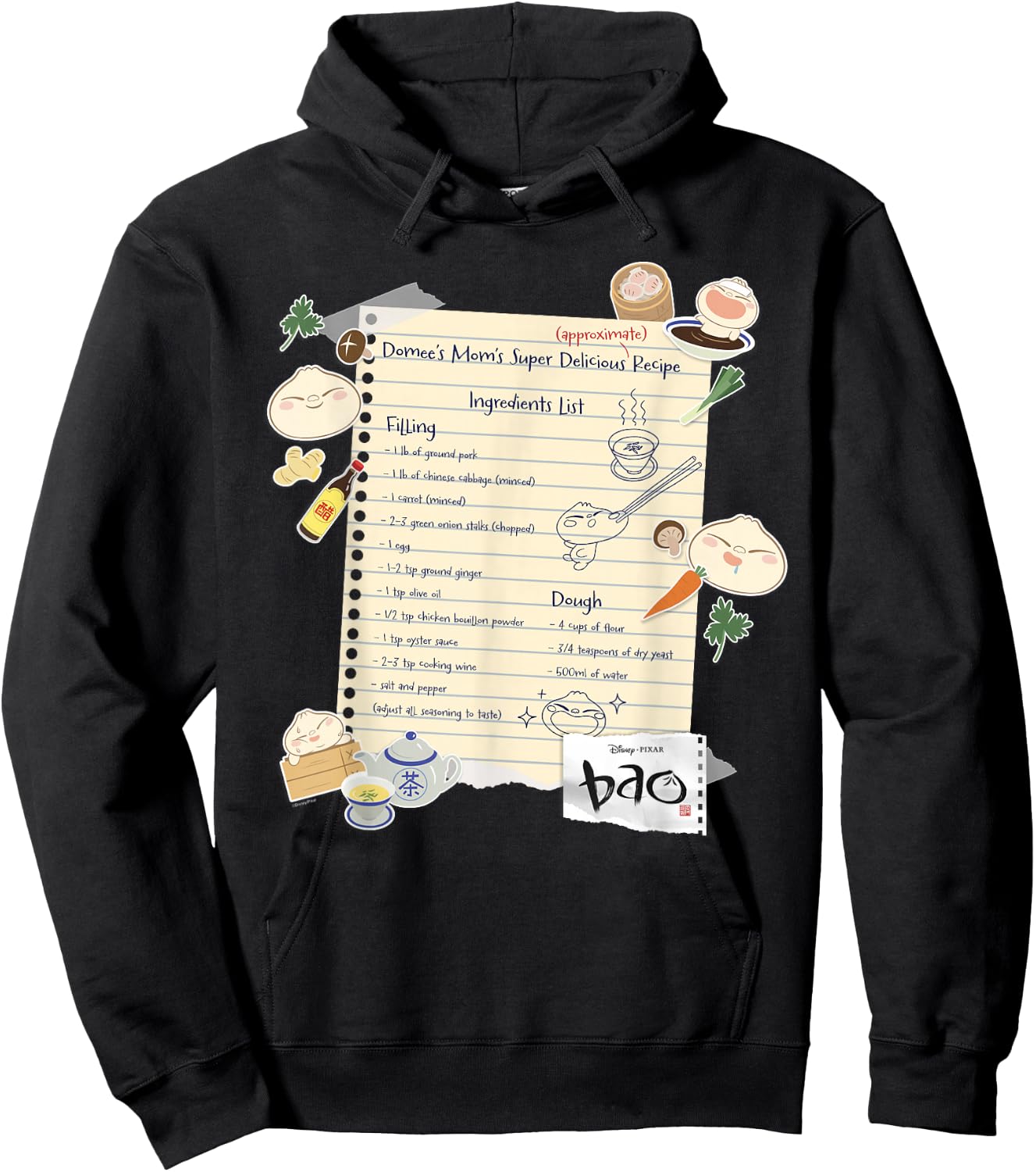 Disney and Pixar's Bao Domee's Mom's Super Delicious Recipe Hoodie - Hoodie | Black