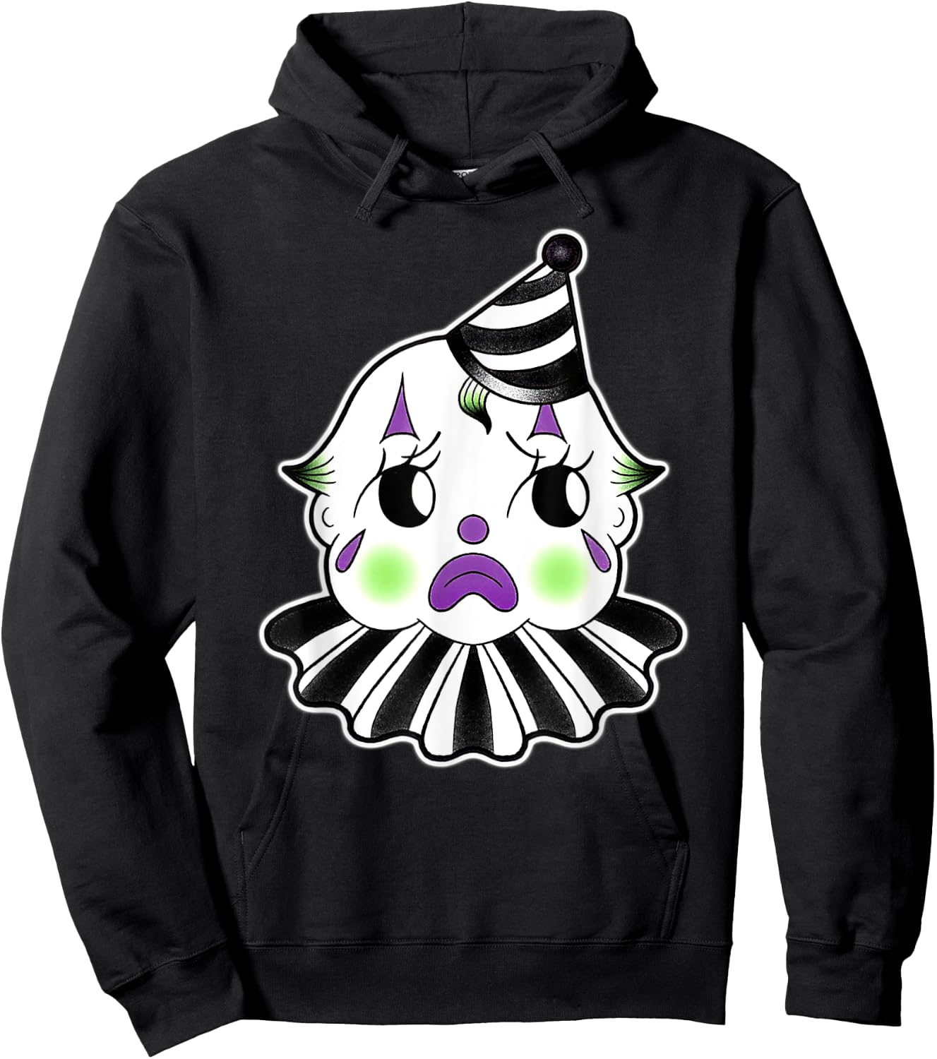 Urban Empyre Kewpie Baby Spooky Clown Sad Doll Hoodie - Hoodie | Black