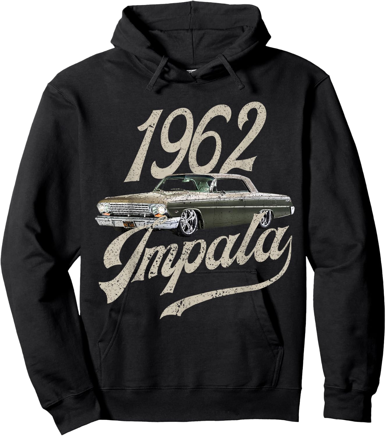 1962 Chevys Impala 60s Hoodie - Hoodie | Black