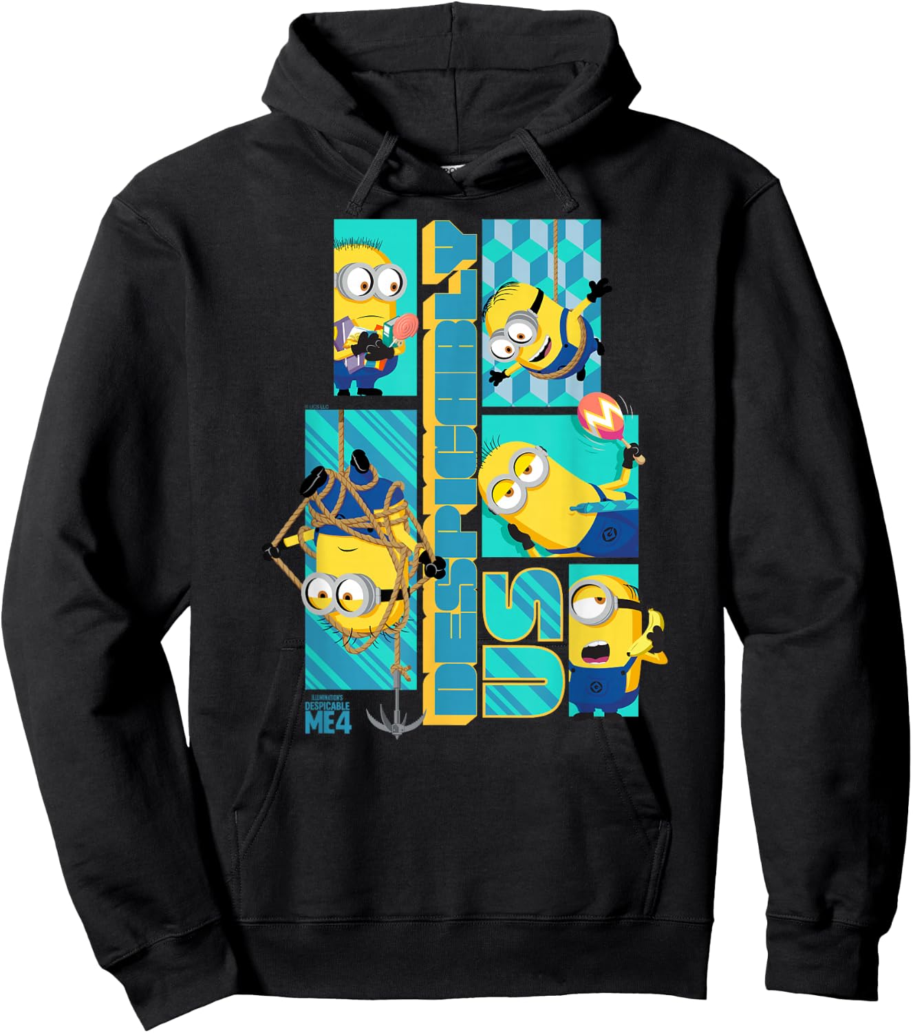 Minions Despicable Me 4 Despicably Us Minions Hoodie - Hoodie | Black