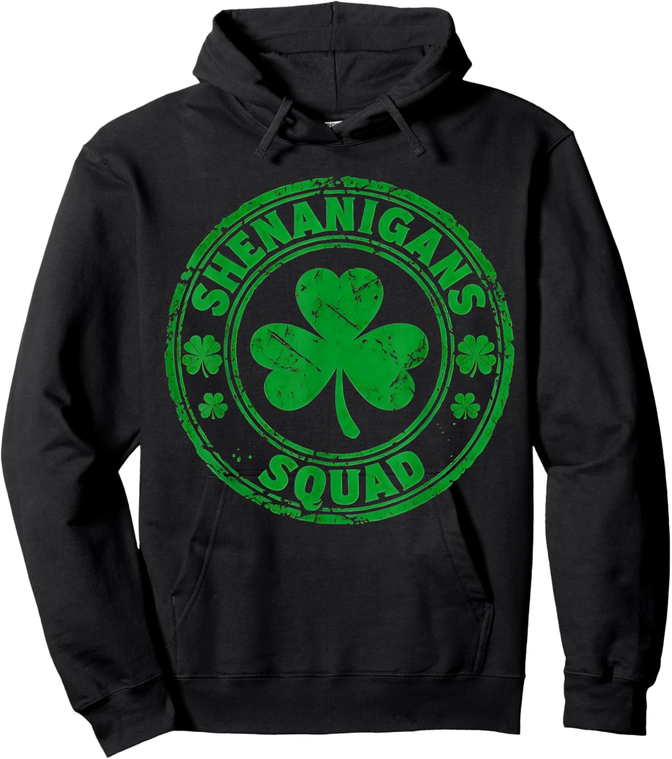 Shenanigans Squad Shamrocks St. Patrick's Day Matching Group Hoodie - Hoodie | Black