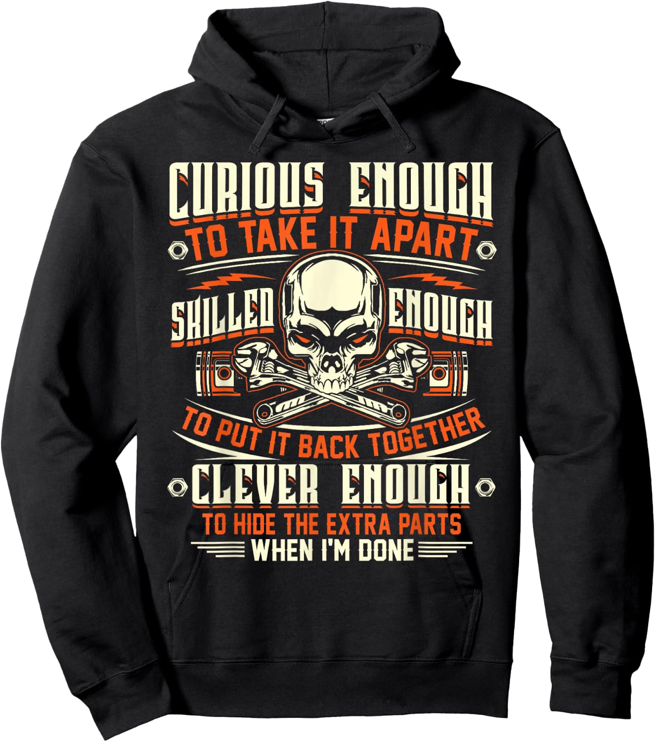 Curious Enough To Take It Apart T Shirt - Mechanic Shirt Hoodie - Hoodie | Black