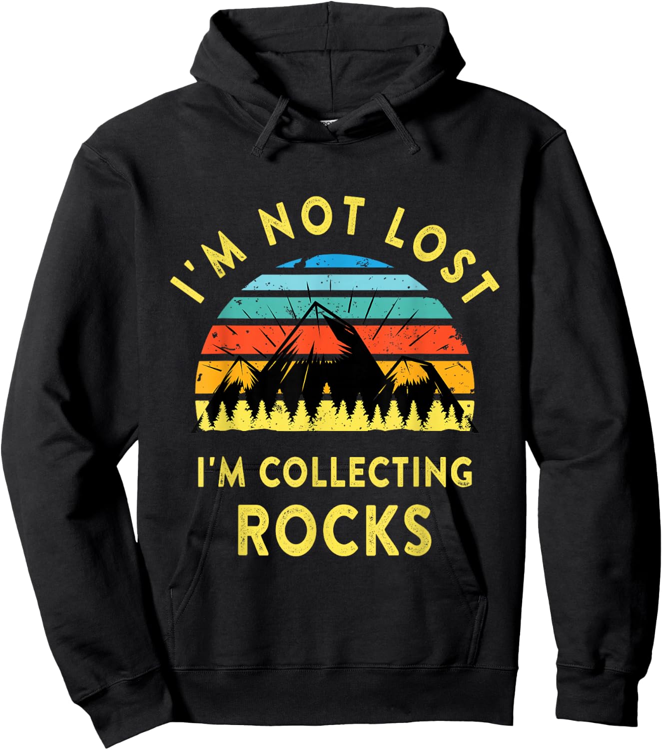 I'm Not Lost I'm Collecting Rocks - Geology Geologist Geode Hoodie - Hoodie | Black
