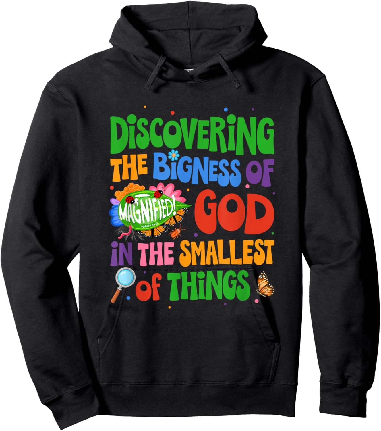 Christian Vbs 2026 Magnified Smallest Insects Adventure Vbs Hoodie - Hoodie | Black