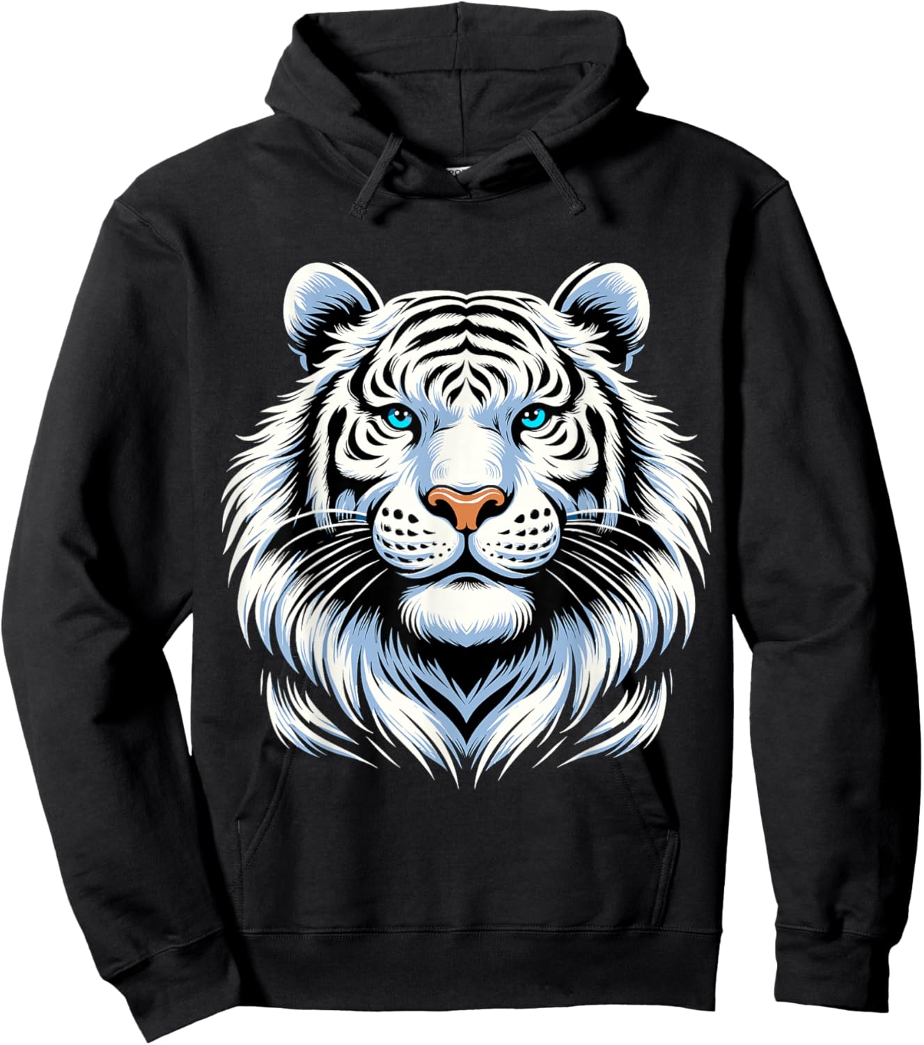 White Bengal Tiger Hoodie - Hoodie | Black