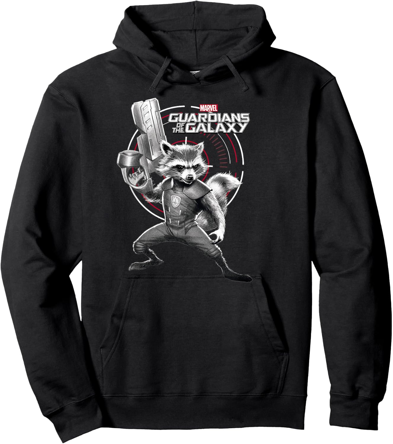 Marvel Guardians of The Galaxy Rocket Raccoon Weapons Poster Small Hoodie - Hoodie | Black