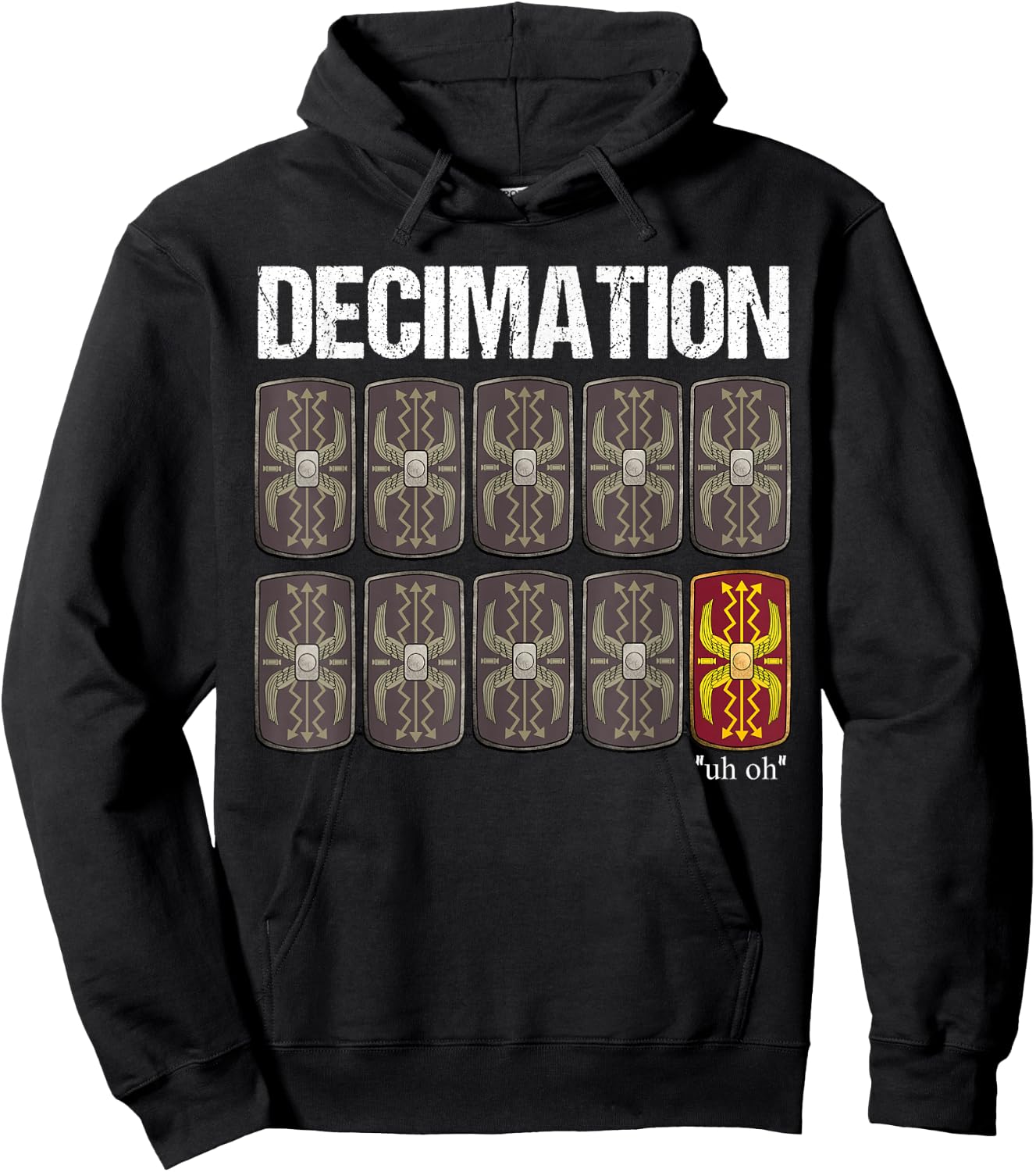 Decimation Funny Roman History Hoodie - Hoodie | Black