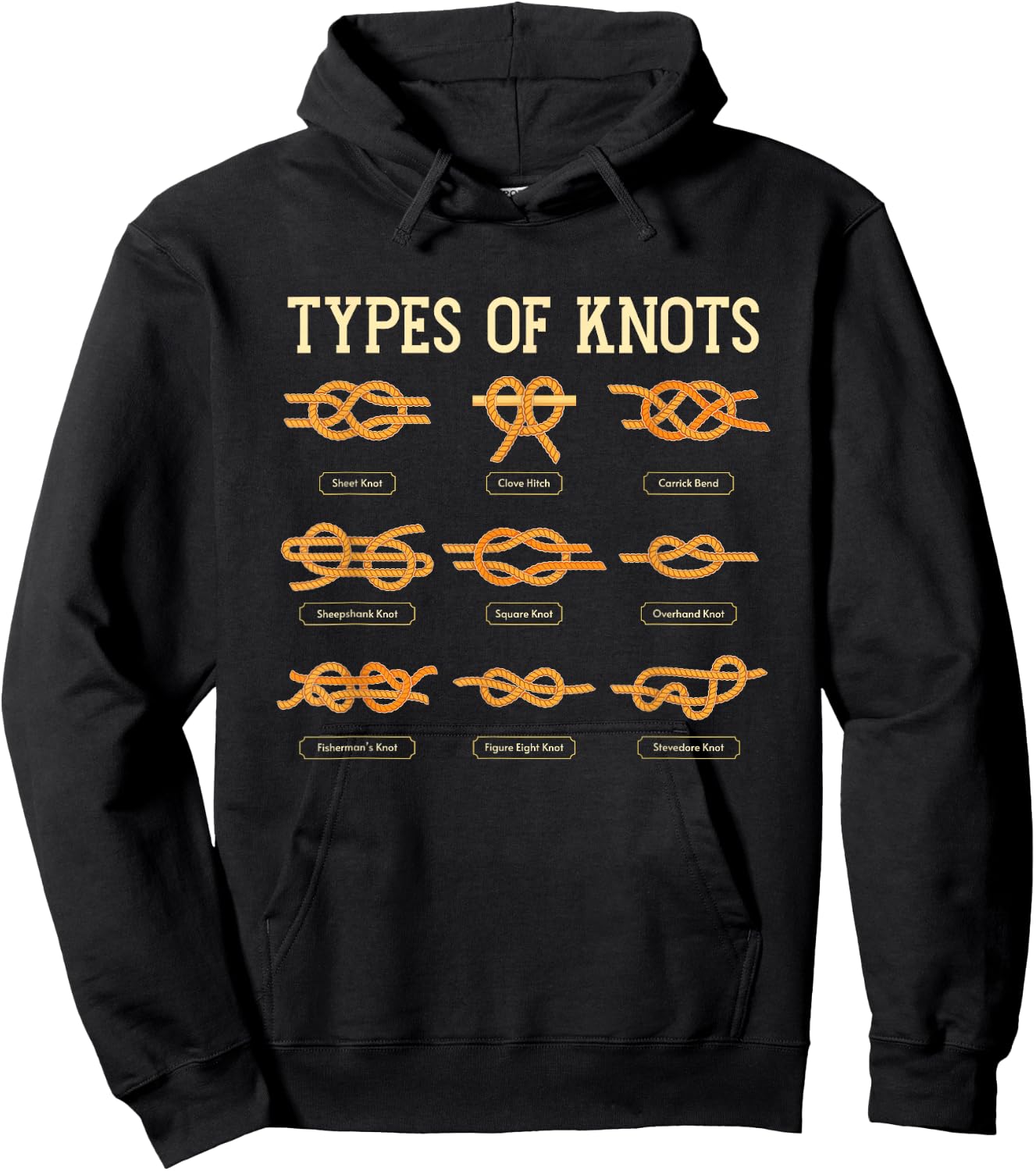 Scout Scouting Wilderness Nature - Uniform Types Of Knots Hoodie - Hoodie | Black