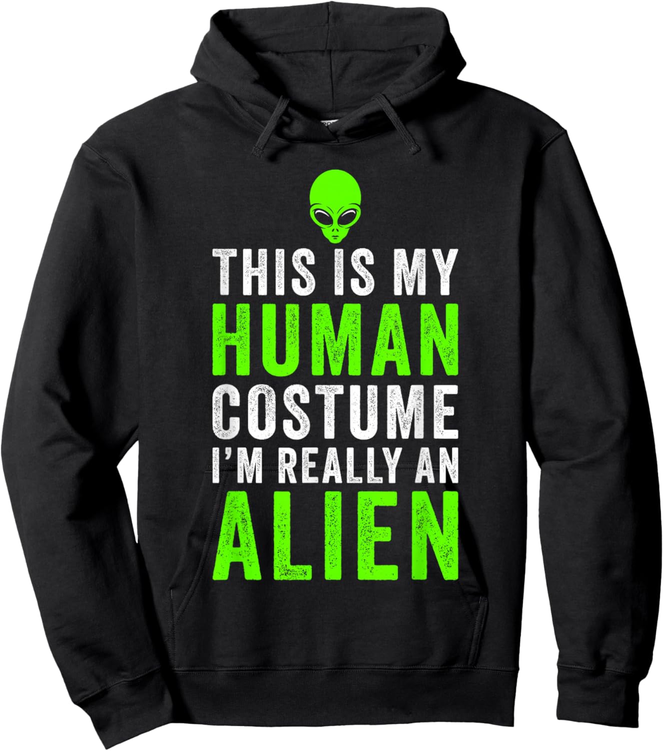 Alien Costume Halloween Funny Hoodie - Hoodie | Black