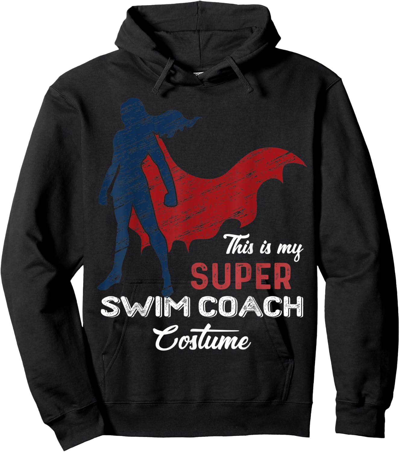 This is my Super Swim Coach Costume Lazy Halloween Hoodie - Hoodie | Black