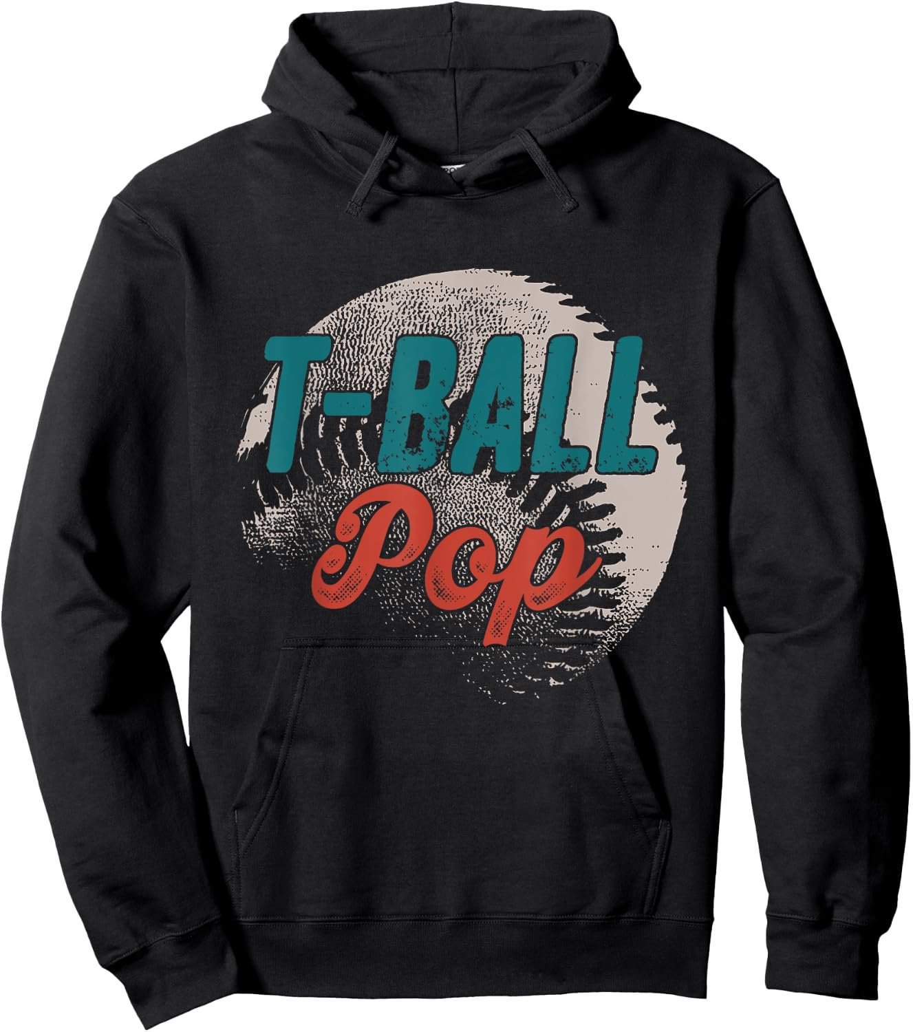T-Ball Pop Baseball Father's Day Ball Dad Grandpa Hoodie - Hoodie | Black